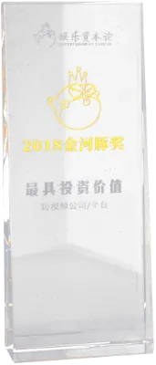 娱乐资本论 2018 金河豚奖
最具投资价值短视频公司平台
网易