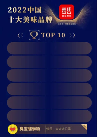 臭宝 - 零售商业财经"2022中国十大美味品牌"